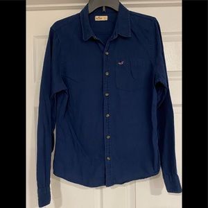 Hollister button down navy shirt, very soft.